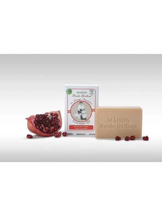 Savon lait de chèvre / Huile de Grenade certifié Bio